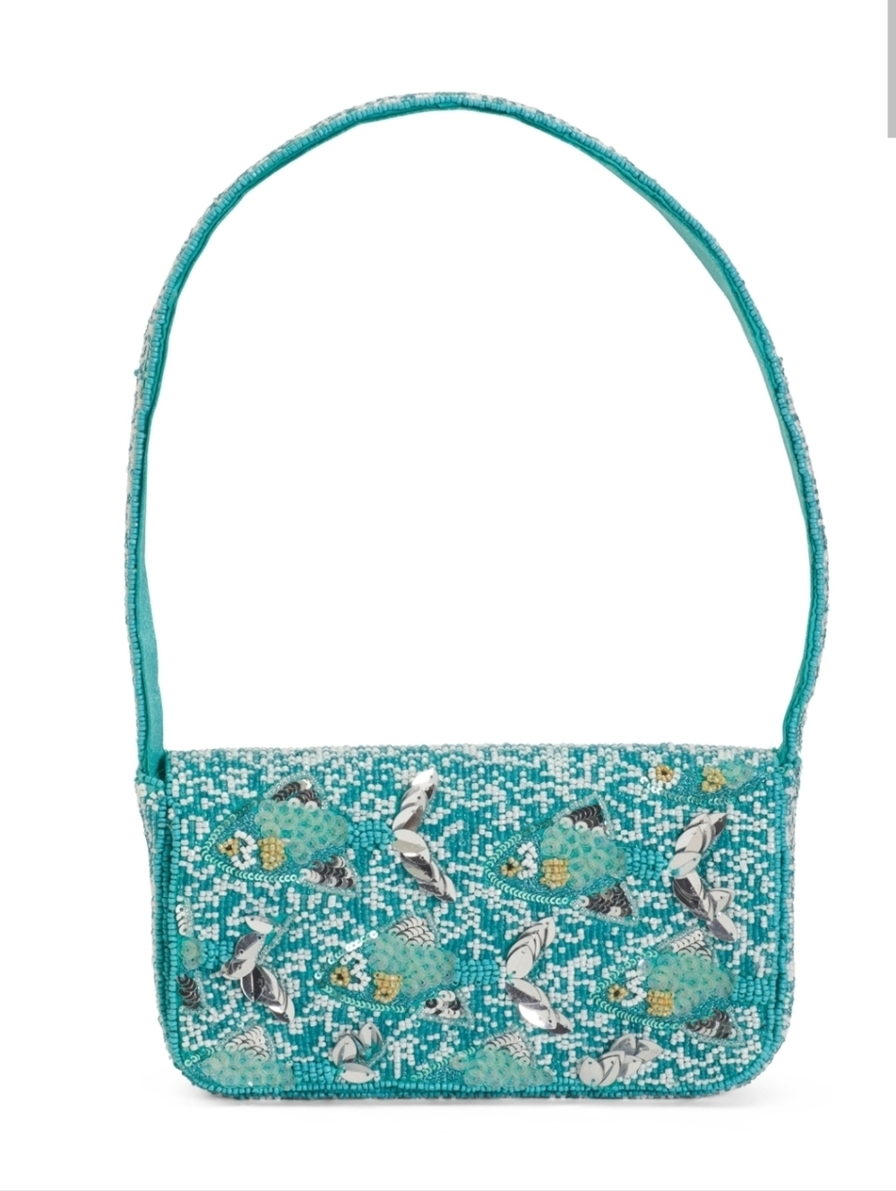 💙🔹️Made In India 🔹️Elegant Blue Sardine Fish  Beaded  Bag